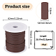 BENECREAT 22.5 Yards Coconut Brown Flat PU Leather Strips OCOR-BC0005-69A-2