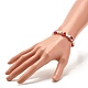 Bracelet extensible perles de verre cœur scintillant pour enfant BJEW-JB07186-5