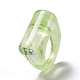 透明アクリル指輪  天然石風  薄緑  usサイズ8 3/4(18.7mm) RJEW-T010-10B-2