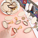 OLYCRAFT 12Pcs Blanks Wood Keychain Mini Embroidery Hoops Keychain with Lobster Clasp Wood Round Embroidery Hoops Oval Tray Wood Keychain for Embroidery Display DIY Pendant Crafts KEYC-AB00002-3