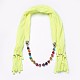 Collane di foulard di stoffa perline da donna di design semplice NJEW-K111-02B-1