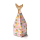 紙菓子箱  ジュエリーキャンディーウェディングパーティーギフト包装箱  フィッシュテール形状の長方形  ゴールド  5x5x16cm CON-B005-10A-5