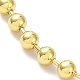 Long-Lasting Plated Brass Round Bead Slider Beacelets for Women Men BJEW-E089-01G-02-2