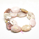 Rosa naturale perline opale fili G-F477-18-35x25mm-2