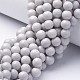 Eco-Friendly Round Baking Paint Glass Beads Strands HY-A003-8mm-RV43-4