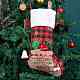 Sacchetti regalo per calzini natalizi in stile 2pz 2 HJEW-SZ0001-08-5