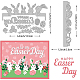 BENECREAT 2Pcs Happy Easter Day Cutting Dies Stencils DIY-WH0309-759-2