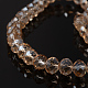 8x5mm facettes rondelle plaquent des brins de perles de verre pour la fabrication de bijoux X-EGLA-D020-8x5mm-71-2
