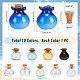 Pandahall elite 10個 10色 福袋 形 ガラス コルク ボトル オーナメント  ガラスの空のウィッシングボトル  ペンダントデコレーション用のDIYバイアル  ミックスカラー  2.5cm  1pc /カラー AJEW-PH0004-64-6