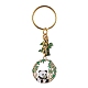 Porte-clés pendentif en émail en alliage de panda et de bambou KEYC-JKC00629-04-1