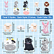 SUNNYCLUE 10PCS 5 Styles Silicone Animals Beads Focal Beads Bulk Cute 3D Cartoon Cute Animals Cat Dog Rabbit Chunky Rubber Soft Loose Spacer Bead for Keychain Pen Making Kit Beading Bracelet Craft SIL-SC0001-48-2