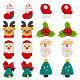 Chgcraft 48 個 8 スタイルクリスマステーマ不透明樹脂カボション  トナカイとクリスマスツリーとサンタクロース  混合図形  ミックスカラー  21~25x15.5~26x6~8.5mm  6個/スタイル CRES-CA0001-23-1