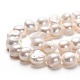Fili di perle di perle d'acqua dolce coltivate naturali PEAR-L033-50-01-2
