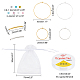 Kit per realizzare orecchini con bracciale con perline di vetro in 7 colore di Arricraft DIY-AR0002-48-2
