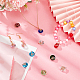 Pandahall elite 16pcs 8 couleurs pendentifs en verre saint valentin GLAA-PH0002-24-5