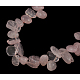 Granos naturales de abalorios de cuarzo rosa X-G505-034-2