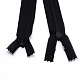 ナイロンジッパーファスナー  鉄のジッパー付き  衣類用アクセサリー  ブラック  55x2.5x0.2cm FIND-WH0065-71G-02-2
