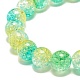 Bracelet extensible en perles rondes en acrylique de couleur bonbon de 10 mm pour femme BJEW-JB07585-5