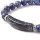 Natural Sodalite Beads Charm Bracelets BJEW-K164-B02-3