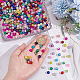 PandaHall Elite 875Pcs 35 Colors Spray Painted Transparent Crackle Glass Beads CCG-PH0001-09-3