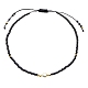 Bracelets de perles tressées en perles d'imitation de verre et graines WO2637-17-1