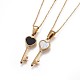 304 Stainless Steel Pendant Necklaces NJEW-P244-10G-1