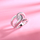 Exquisite Design Real 18K Platinum Plated Eco-Friendly Brass Criss Cross Rings RJEW-AA00547-6-P-3