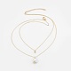 Collane a strati di perle naturali barocche con perle keshi NJEW-JN02255-03-1