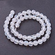 Chapelets de perles en agate blanche naturelle G-G580-8mm-01-2