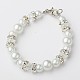 Perles rondes de perles de verre bracelets pour les enfants BJEW-JB01429-2