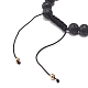 Natural Lava Rock & Acrylic Braided Bead Bracelet BJEW-JB08554-05-5