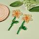Orecchini pendenti a forma di fiore della vita in cristallo austriaco EJEW-TA00029-4