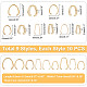 DICOSMETIC 90Pcs 9 Styles Stainless Steel Open Quick Link Connectors Golden Color Oval Linking Ring Charms Jewelry Accessories for Bracelet Necklace Jewelry Making STAS-DC0006-05-5