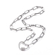 304 Stainless Steel Paperclip Chain/Cable Chain Necklaces NJEW-JN02702-02-1