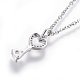 304 Stainless Steel Pendant Necklaces NJEW-E141-12-4