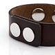 Leather Cord Snap Bracelet Makings X-MAK-N013-10-3