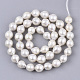 Fili di perle di keshi di perle barocche naturali PEAR-Q015-026-2