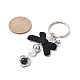 Bowknot Flocky Acrylic Keychains KEYC-JKC00610-03-3