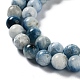 Fili di perline di pietra naturale di ghiacciaio blu ghiaccio G-G078-A01-01-4