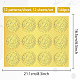 12 Blatt selbstklebende Aufkleber mit Goldfolienprägung DIY-WH0451-024-2