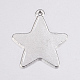 Tibetan Style Alloy Stamping Blank Tag Pendants EA085Y-NF-2