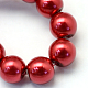 Baking Painted Pearlized Glass Pearl Round Bead Strands X-HY-Q003-4mm-51-3