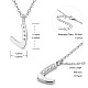 SHEGRACE Rhodium Plated 925 Sterling Silver Initial Pendant Necklaces JN908A-2