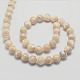 Natural Sea Shell Round Bead Strands X-SSHEL-M013-10mm-02-2
