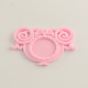 Lovely Resin Cabochon Settings CRES-R136-09F-1