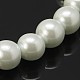 Abalorios de vidrio teñido de perla redondos HY-X0001-06-2