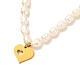 Conjunto de collares con colgante de corazón para niña mujer NJEW-JN03682-5
