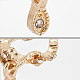 Anattasoul 8 pz 2 colori orecchini a polsino con zirconi trasparenti a goccia EJEW-AN0001-29-3
