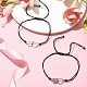Friendship & Valentine's Day Theme Stainless Steel Interlocking Love Heart Link Bracelets Sets BJEW-JB09543-4