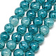 Chapelets de perles en verre craquelé peint DGLA-Q023-8mm-YS70-1